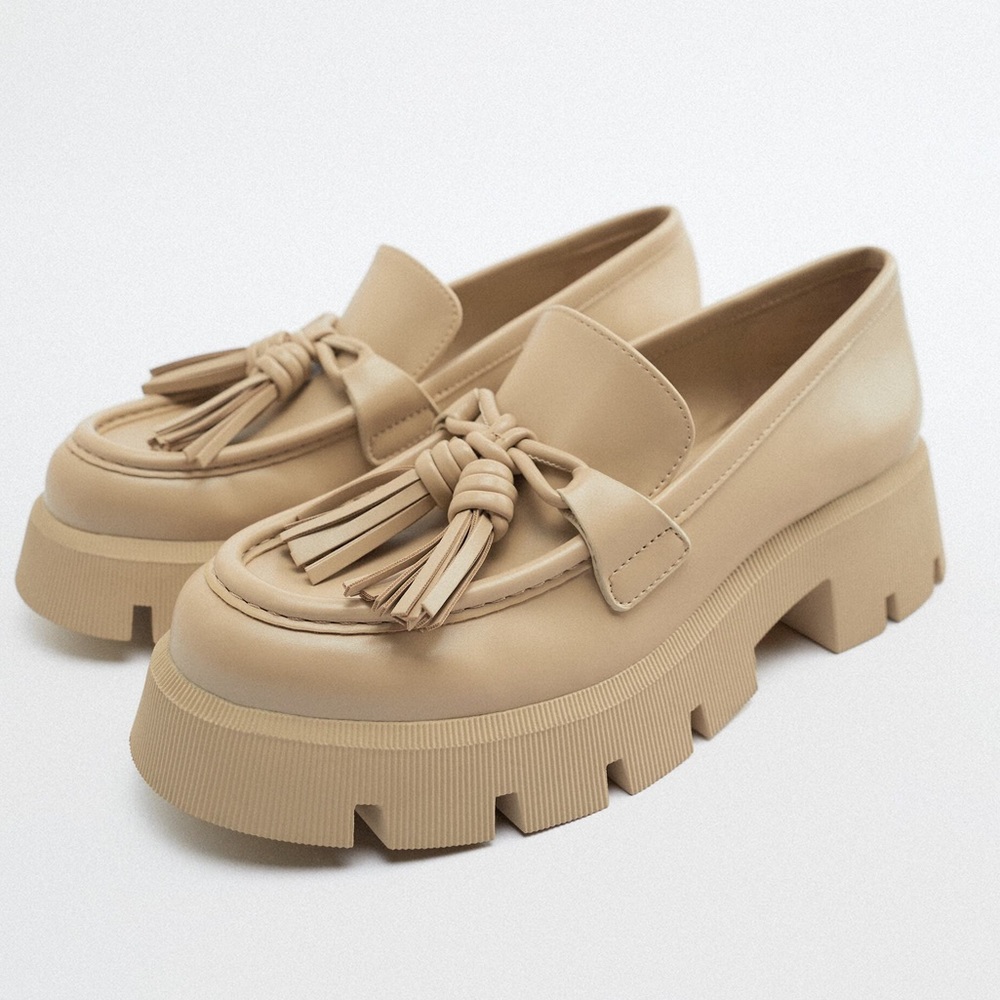 ZARA Lug Sole Loafers size 8.5